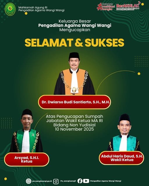 Ucapan Selamat WKMA Non Yudisial 2025